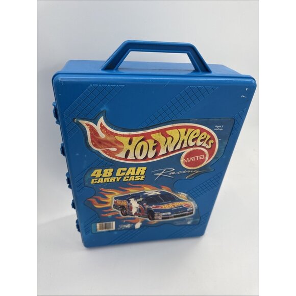 Vintage Hot Wheels 48 Car Carry Case Only Style 20020 Blue Mattel USA Made 1998 - Picture 1 of 12